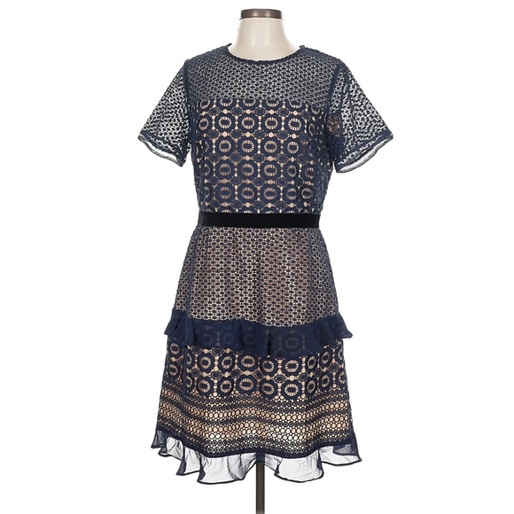 Chelsea28 Dresses & Skirts - Navy Blue Lace Cocktail Dress